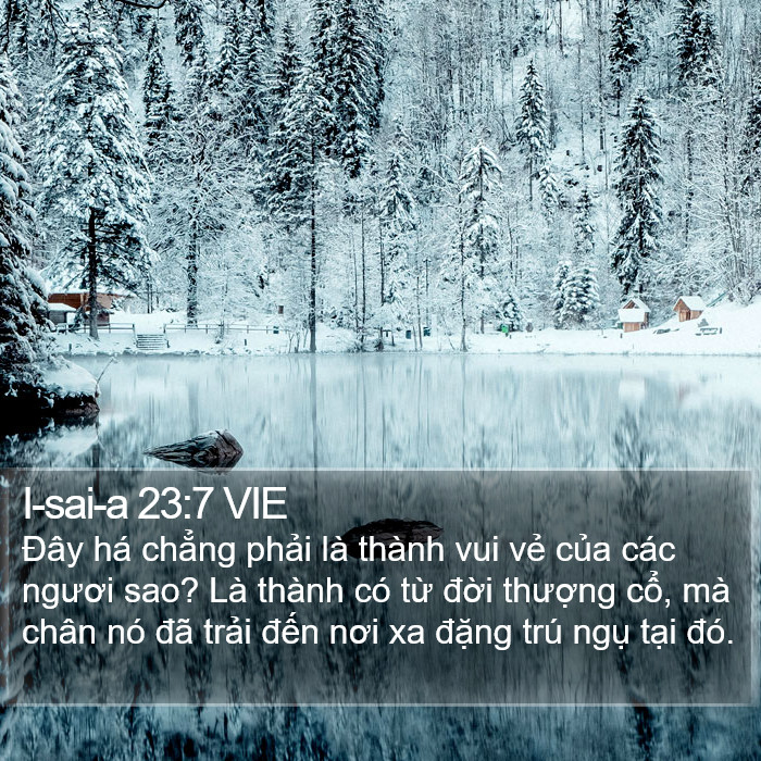 I-sai-a 23:7 VIE Bible Study