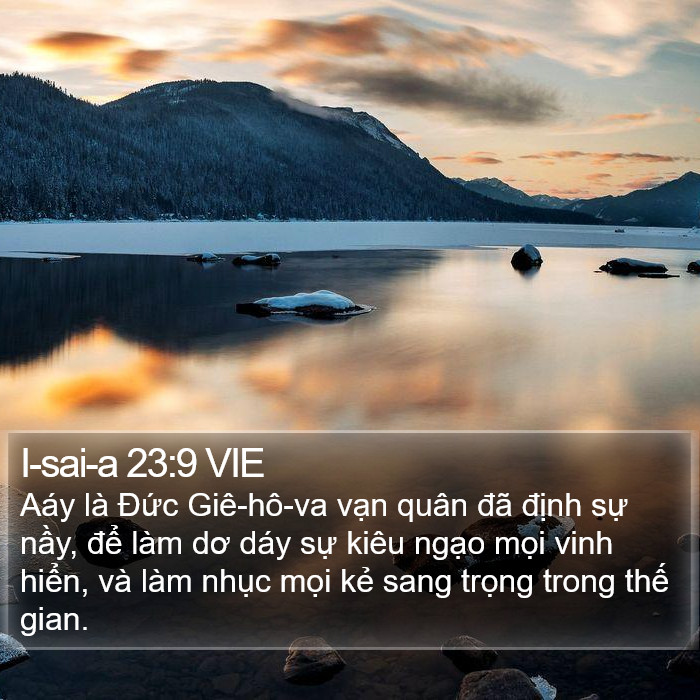 I-sai-a 23:9 VIE Bible Study