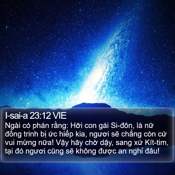 I-sai-a 23:12 VIE Bible Study