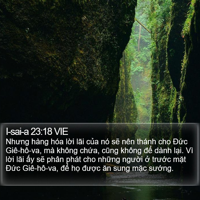 I-sai-a 23:18 VIE Bible Study