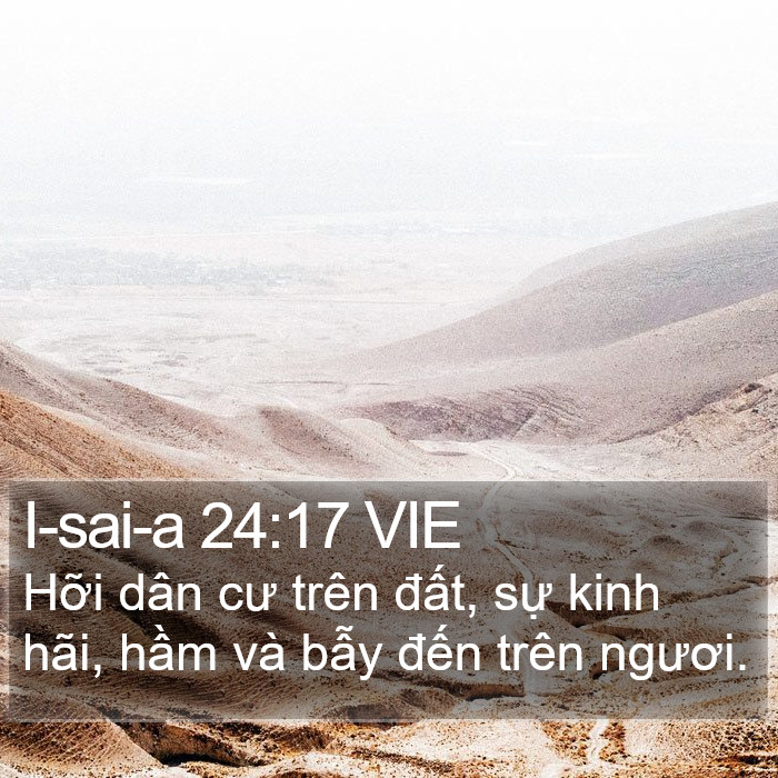 I-sai-a 24:17 VIE Bible Study