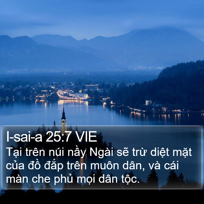 I-sai-a 25:7 VIE Bible Study