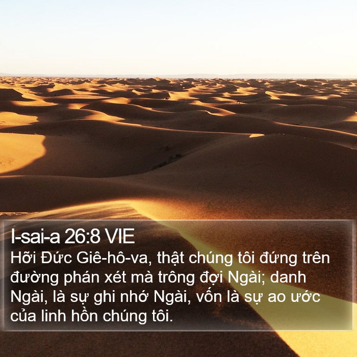 I-sai-a 26:8 VIE Bible Study