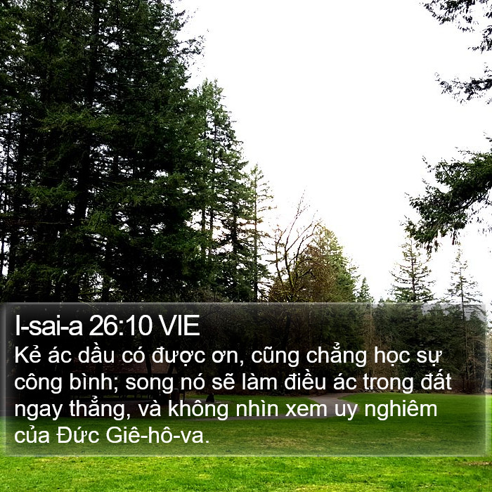 I-sai-a 26:10 VIE Bible Study