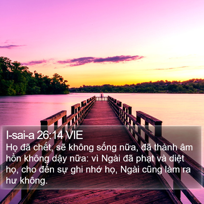 I-sai-a 26:14 VIE Bible Study