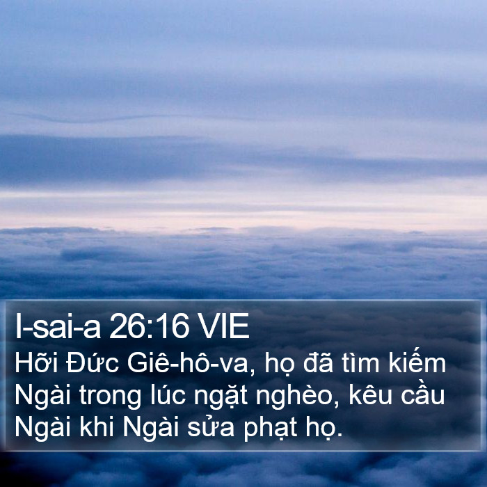 I-sai-a 26:16 VIE Bible Study