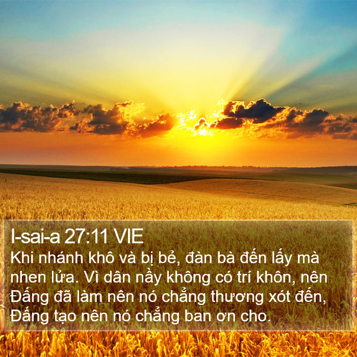 I-sai-a 27:11 VIE Bible Study