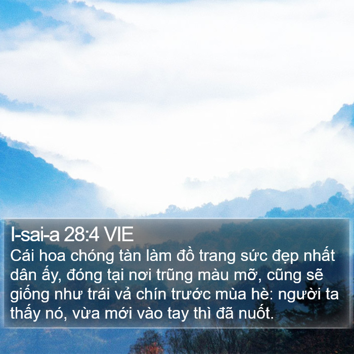 I-sai-a 28:4 VIE Bible Study