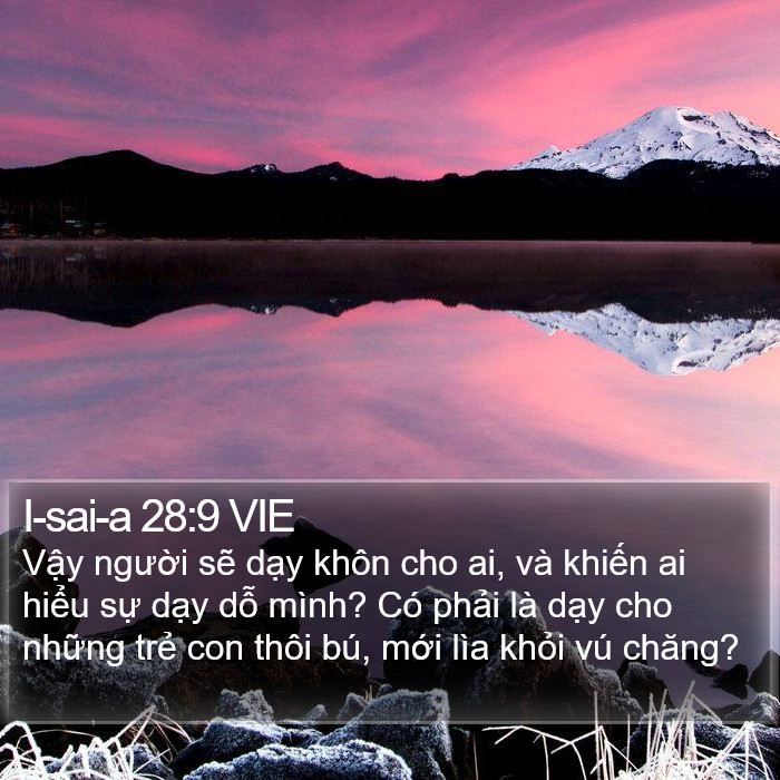 I-sai-a 28:9 VIE Bible Study