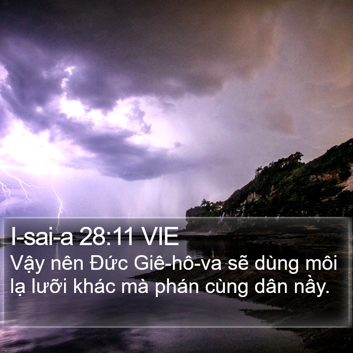 I-sai-a 28:11 VIE Bible Study