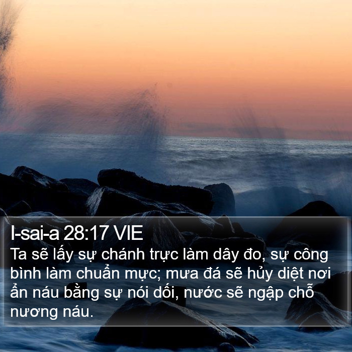 I-sai-a 28:17 VIE Bible Study