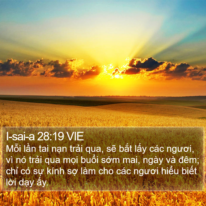 I-sai-a 28:19 VIE Bible Study