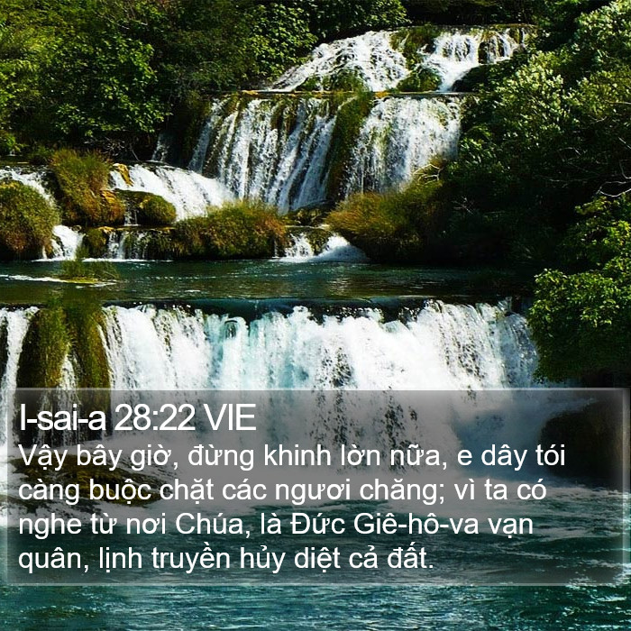 I-sai-a 28:22 VIE Bible Study