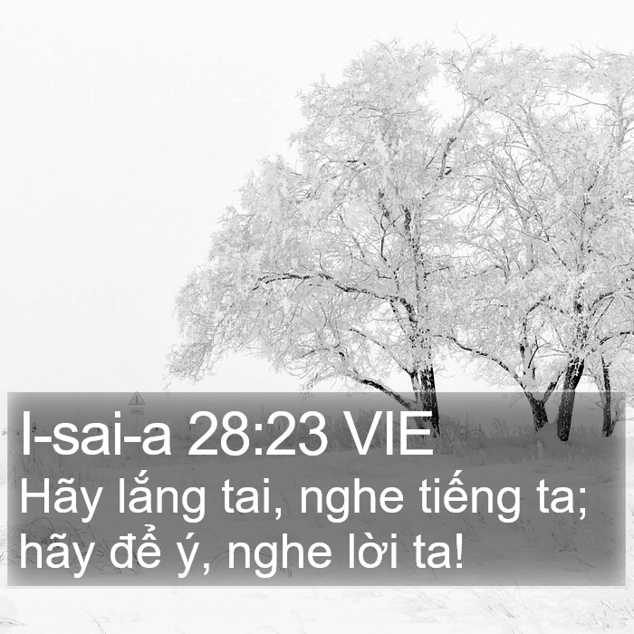 I-sai-a 28:23 VIE Bible Study