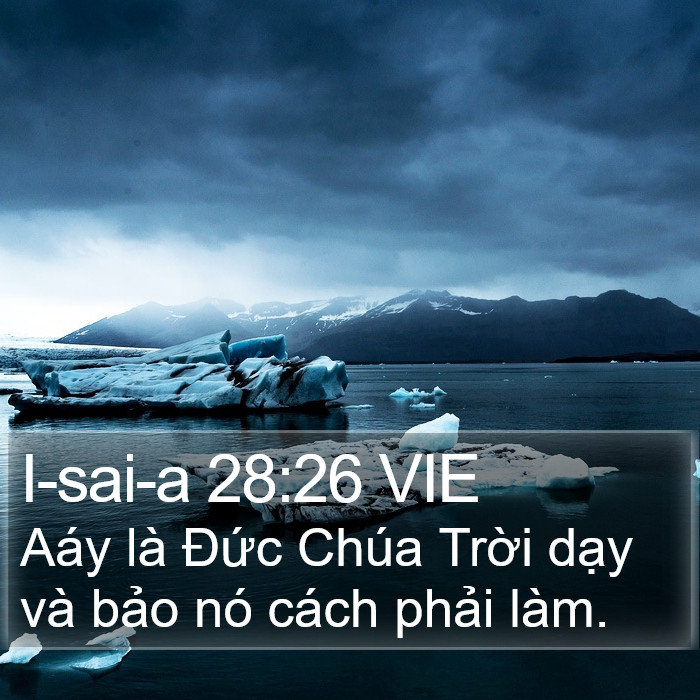 I-sai-a 28:26 VIE Bible Study