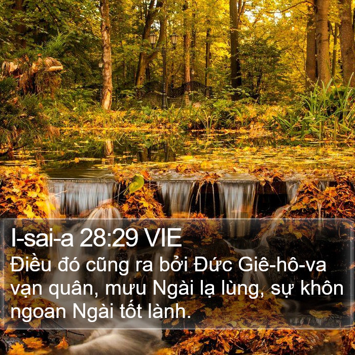 I-sai-a 28:29 VIE Bible Study