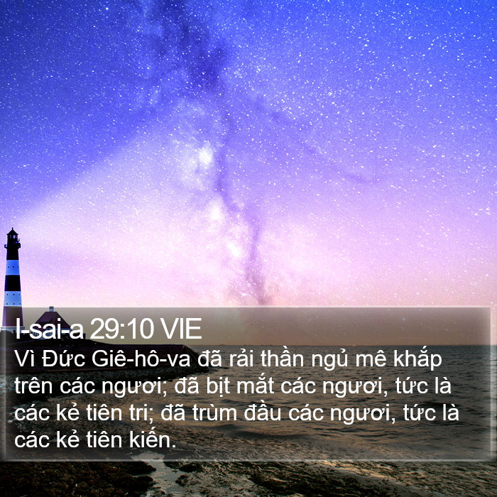 I-sai-a 29:10 VIE Bible Study