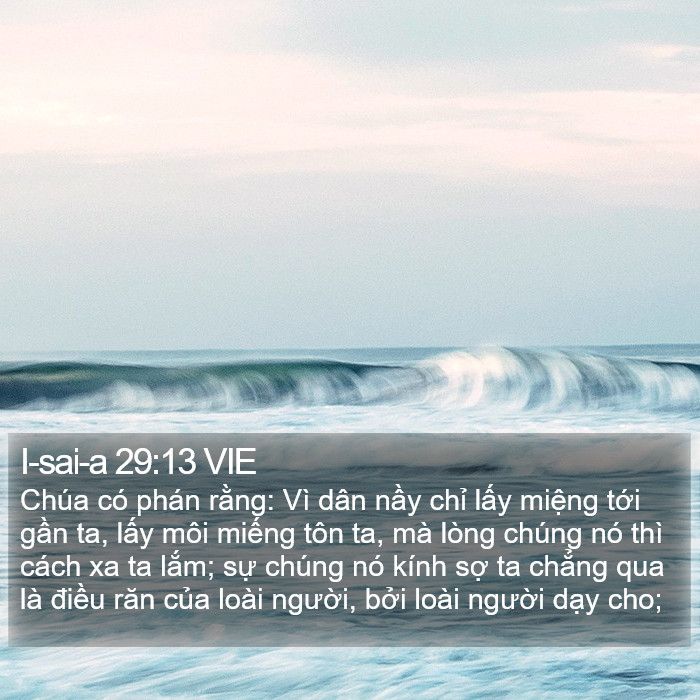 I-sai-a 29:13 VIE Bible Study