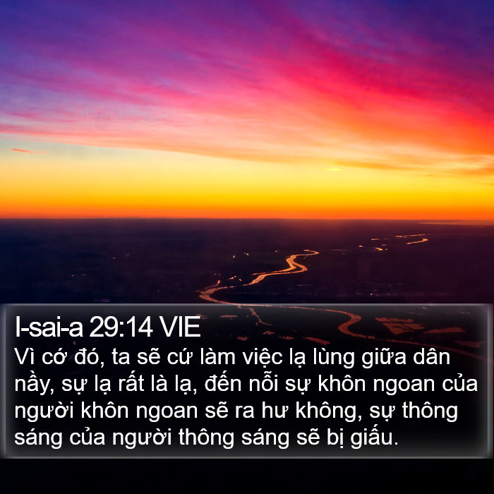 I-sai-a 29:14 VIE Bible Study