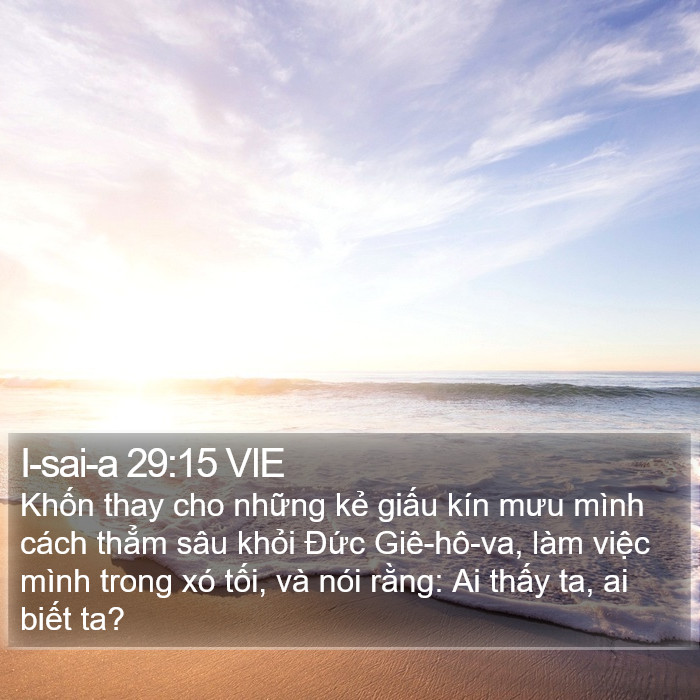 I-sai-a 29:15 VIE Bible Study