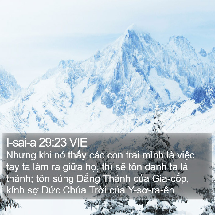 I-sai-a 29:23 VIE Bible Study