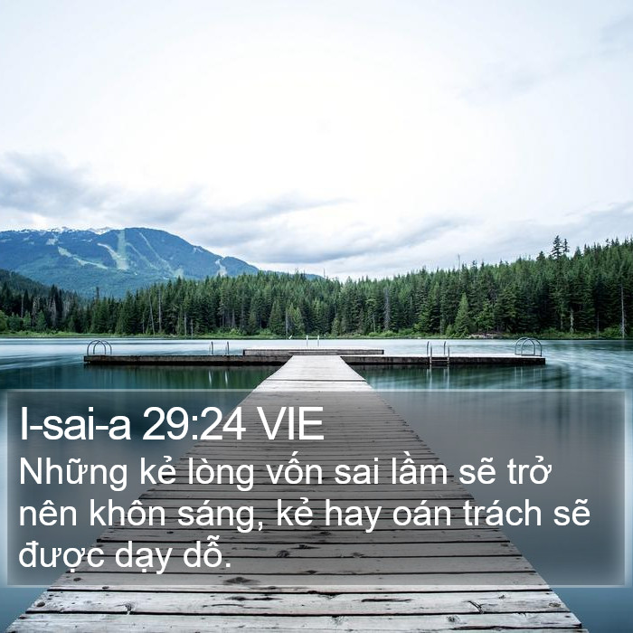 I-sai-a 29:24 VIE Bible Study