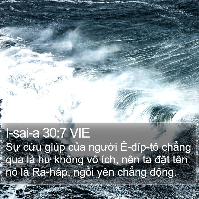 I-sai-a 30:7 VIE Bible Study