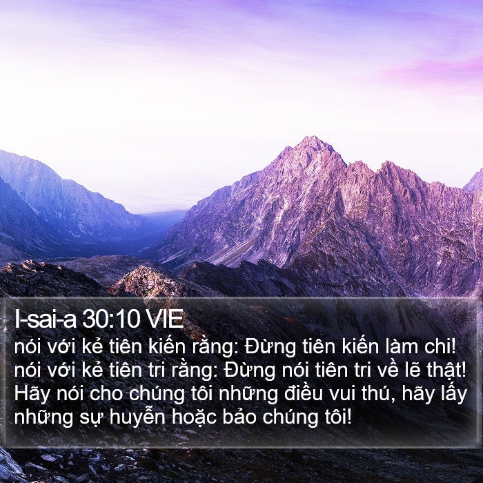 I-sai-a 30:10 VIE Bible Study