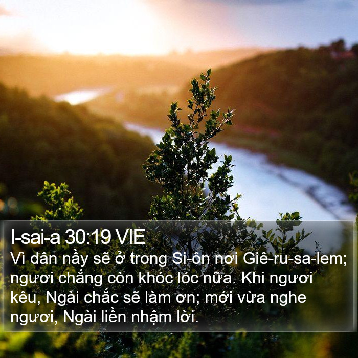 I-sai-a 30:19 VIE Bible Study