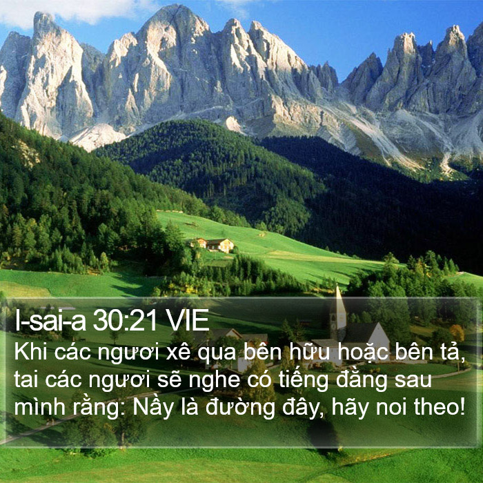 I-sai-a 30:21 VIE Bible Study