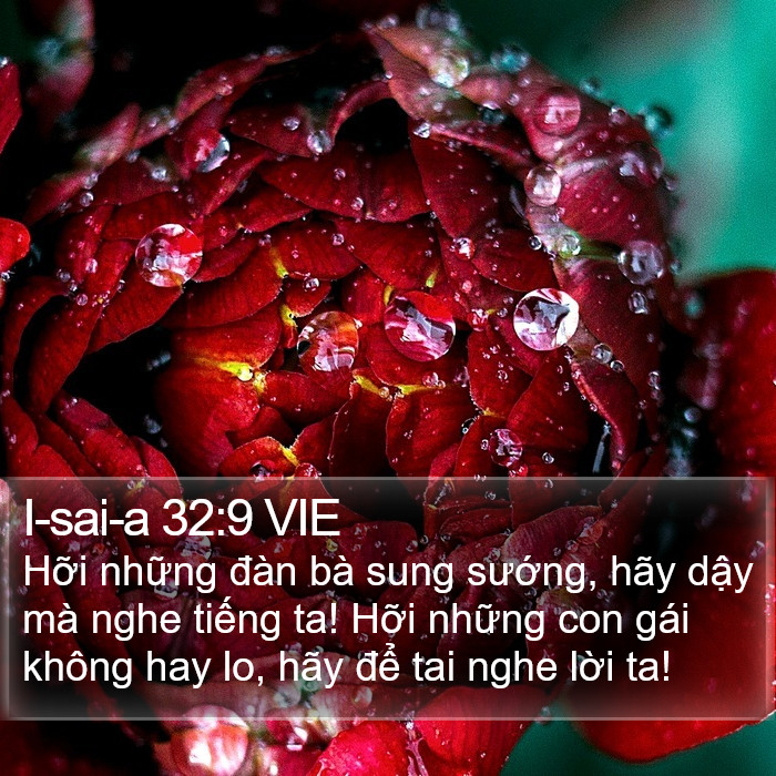 I-sai-a 32:9 VIE Bible Study