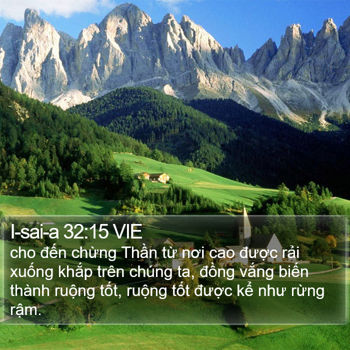 I-sai-a 32:15 VIE Bible Study