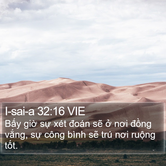 I-sai-a 32:16 VIE Bible Study