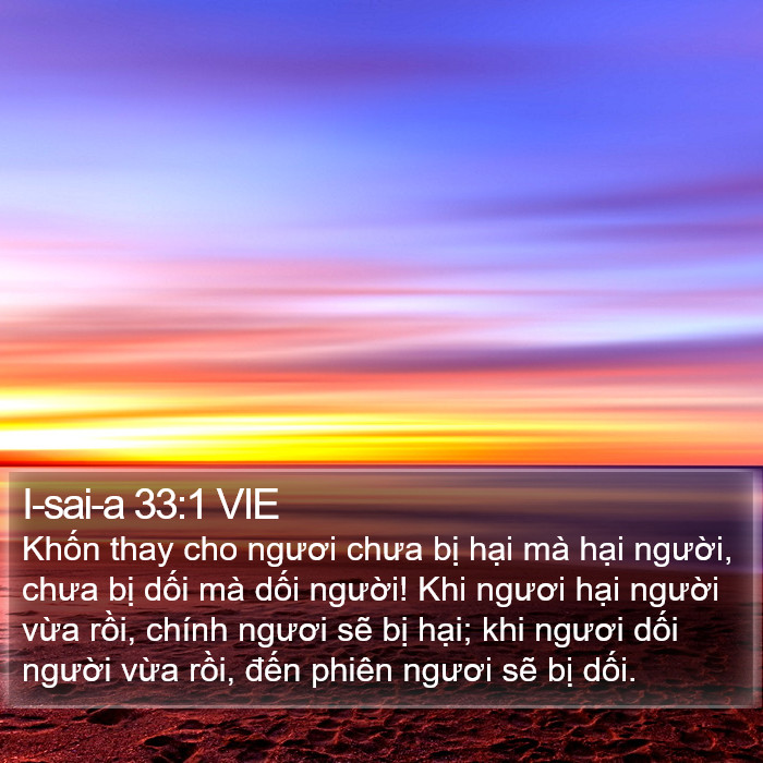 I-sai-a 33:1 VIE Bible Study