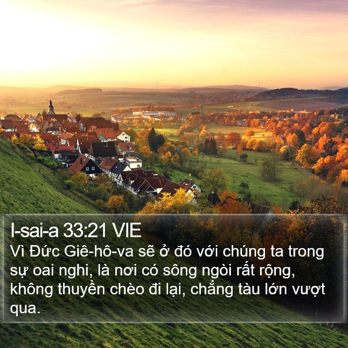 I-sai-a 33:21 VIE Bible Study