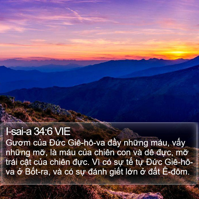 I-sai-a 34:6 VIE Bible Study
