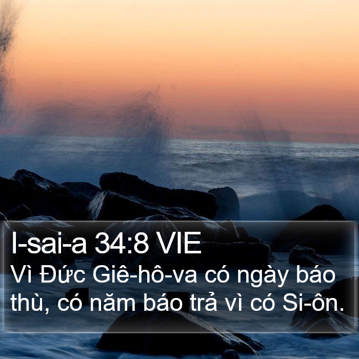 I-sai-a 34:8 VIE Bible Study