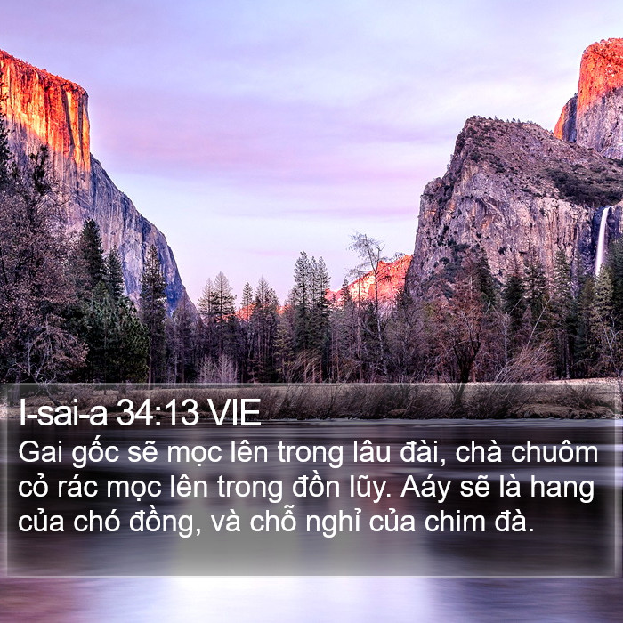 I-sai-a 34:13 VIE Bible Study