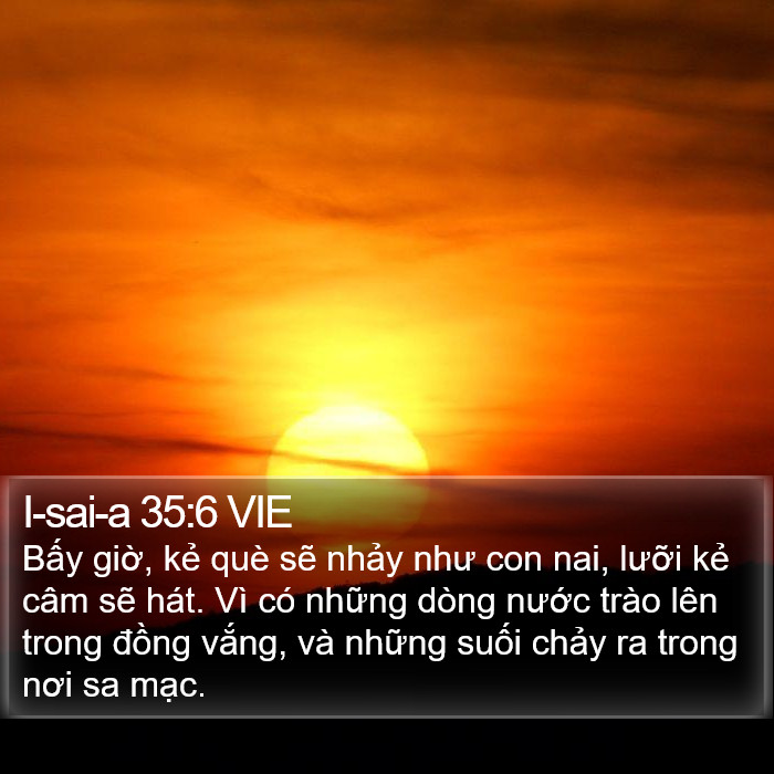 I-sai-a 35:6 VIE Bible Study