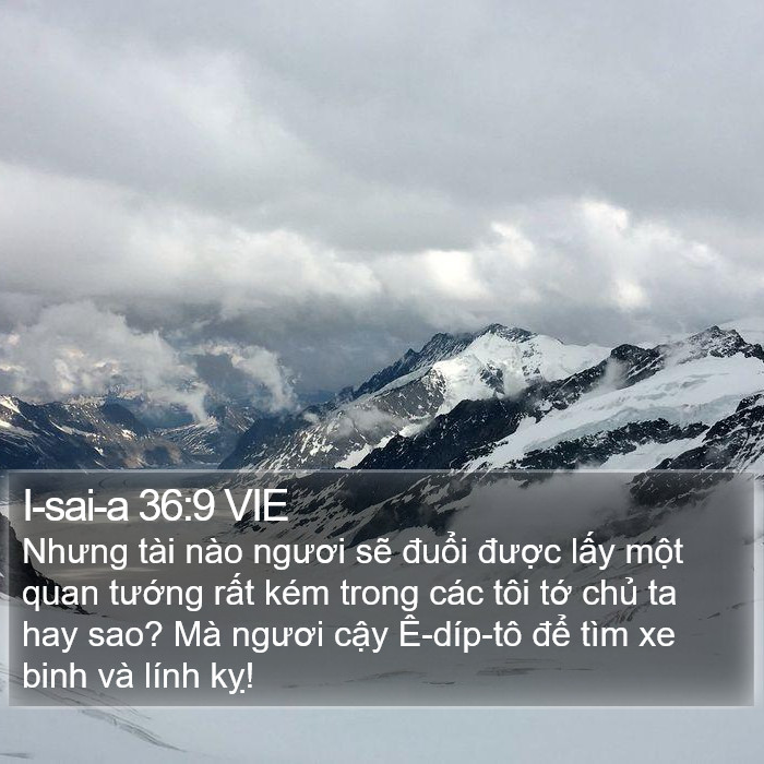 I-sai-a 36:9 VIE Bible Study