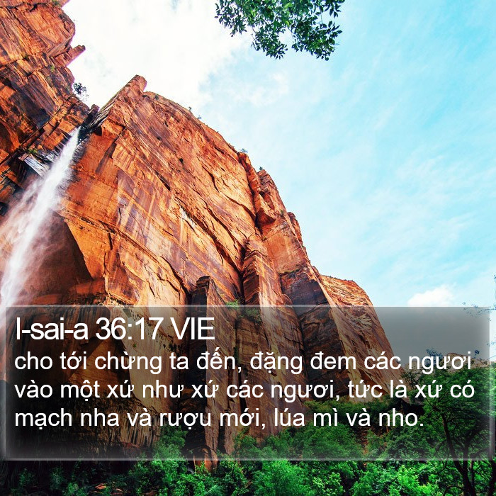 I-sai-a 36:17 VIE Bible Study