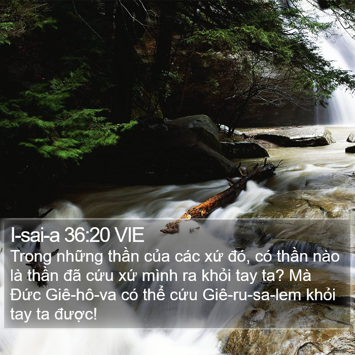 I-sai-a 36:20 VIE Bible Study