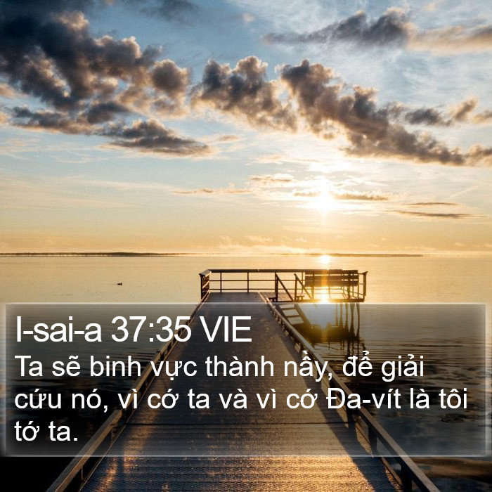 I-sai-a 37:35 VIE Bible Study