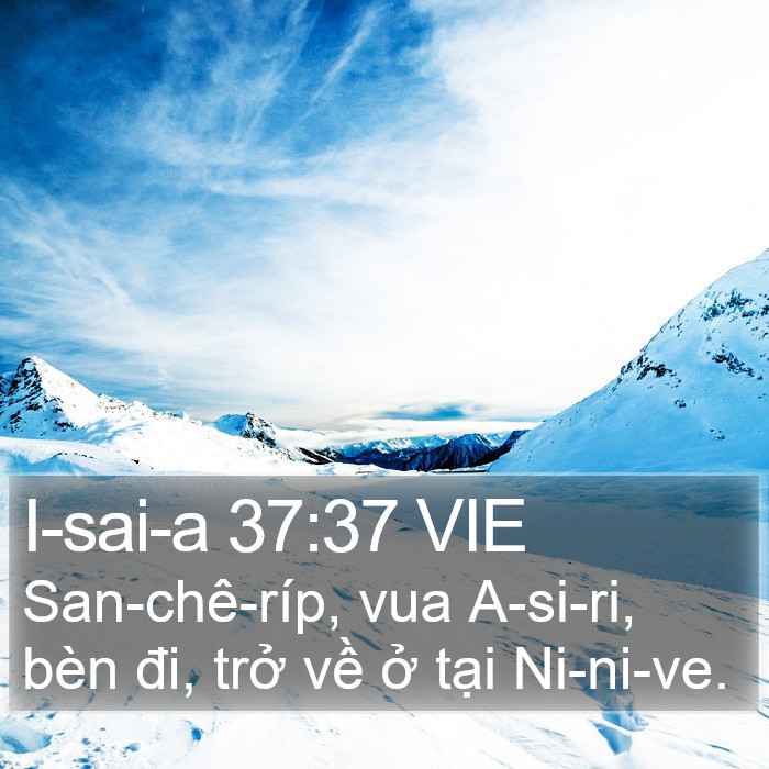 I-sai-a 37:37 VIE Bible Study