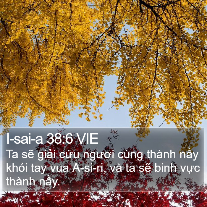 I-sai-a 38:6 VIE Bible Study