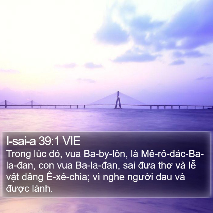 I-sai-a 39:1 VIE Bible Study