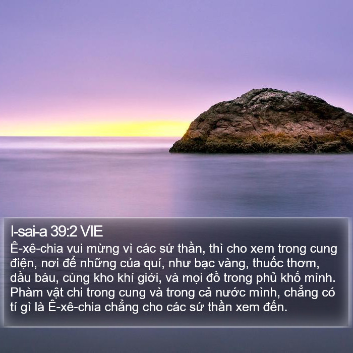 I-sai-a 39:2 VIE Bible Study