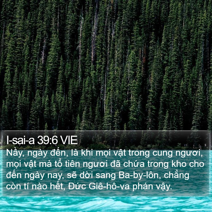 I-sai-a 39:6 VIE Bible Study