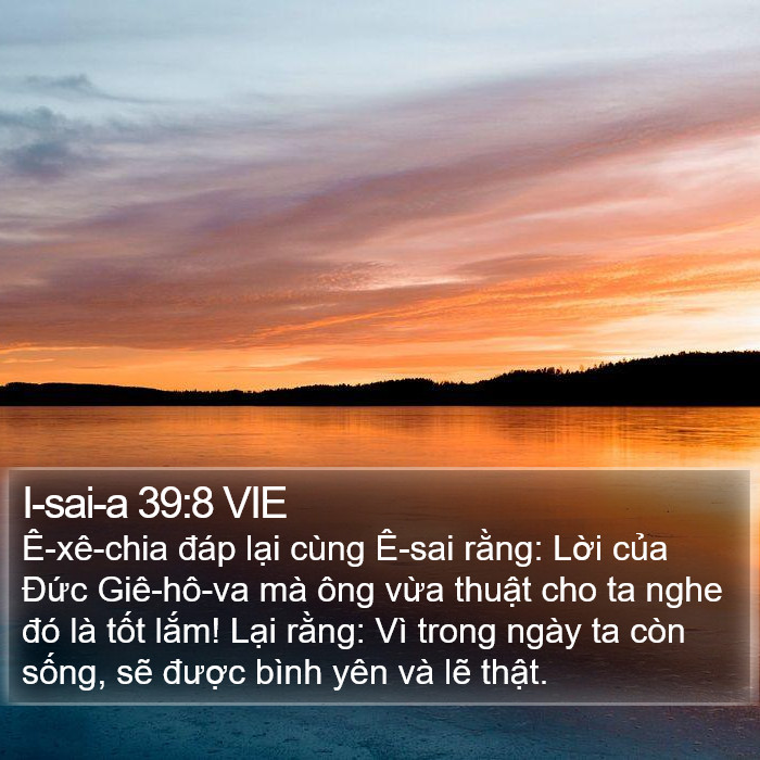 I-sai-a 39:8 VIE Bible Study