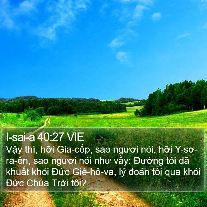 I-sai-a 40:27 VIE Bible Study